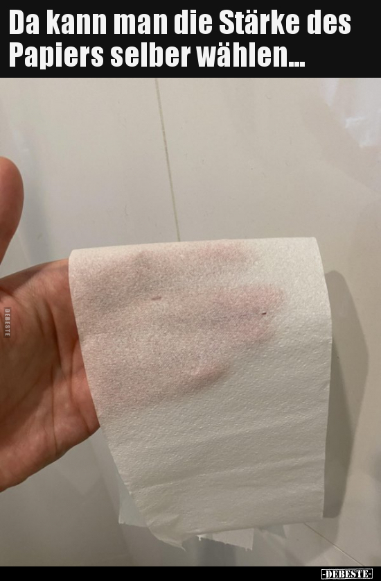 Da kann man die Stärke des Papiers selber wählen...