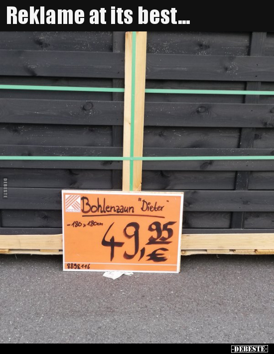 Reklame at its best...