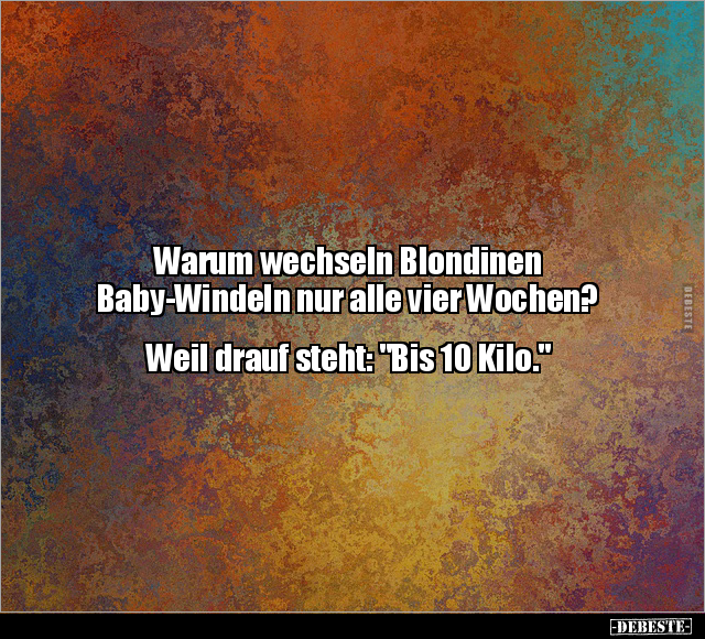 Warum wechseln Blondinen Baby-Windeln nur.. - Lustige Bilder | DEBESTE.de