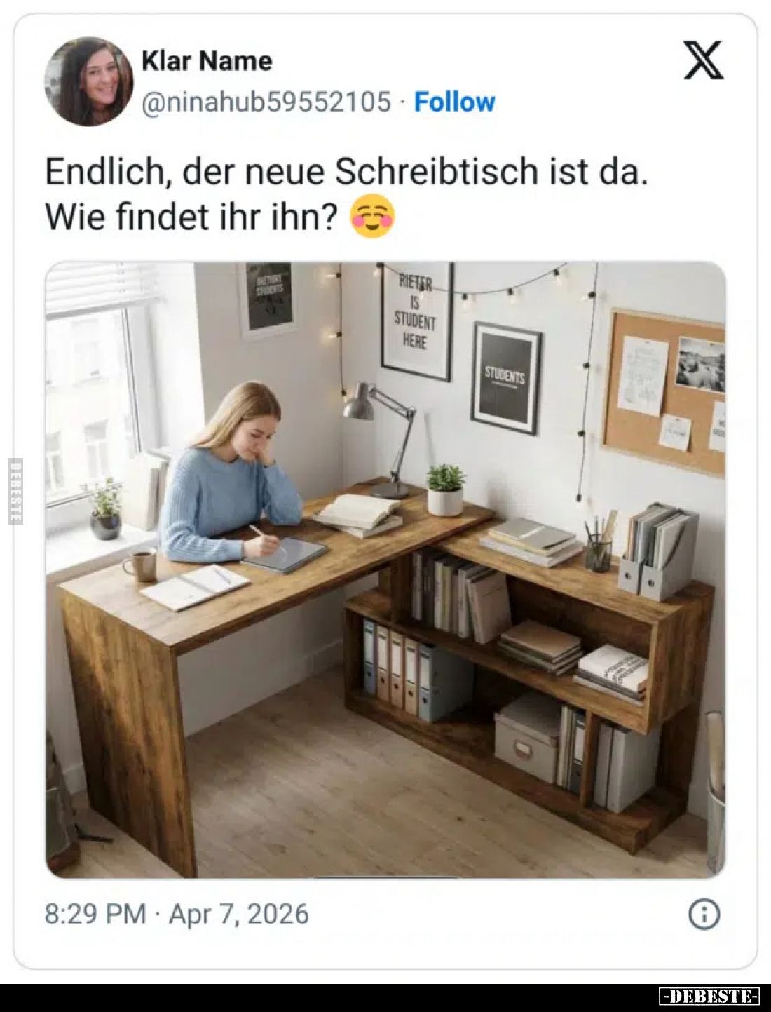Endlich, der neue Schreibtisch ist da. Wie findet ihr.. - Lustige Bilder | DEBESTE.de