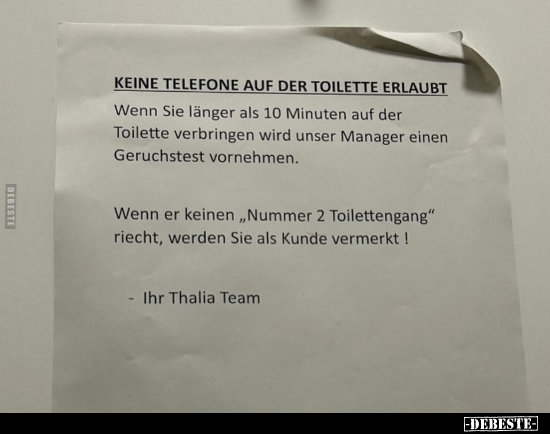 Toilette, Wenn