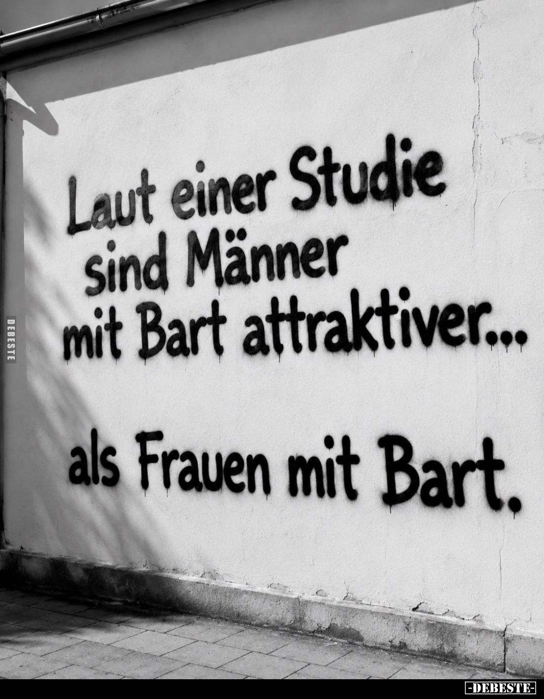 Laut einer Studie sind Männer mit Bart attraktiver...
als Frauen mit Bart.