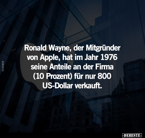 Ronald Wayne, der Mitgründer von Apple.. - Lustige Bilder | DEBESTE.de