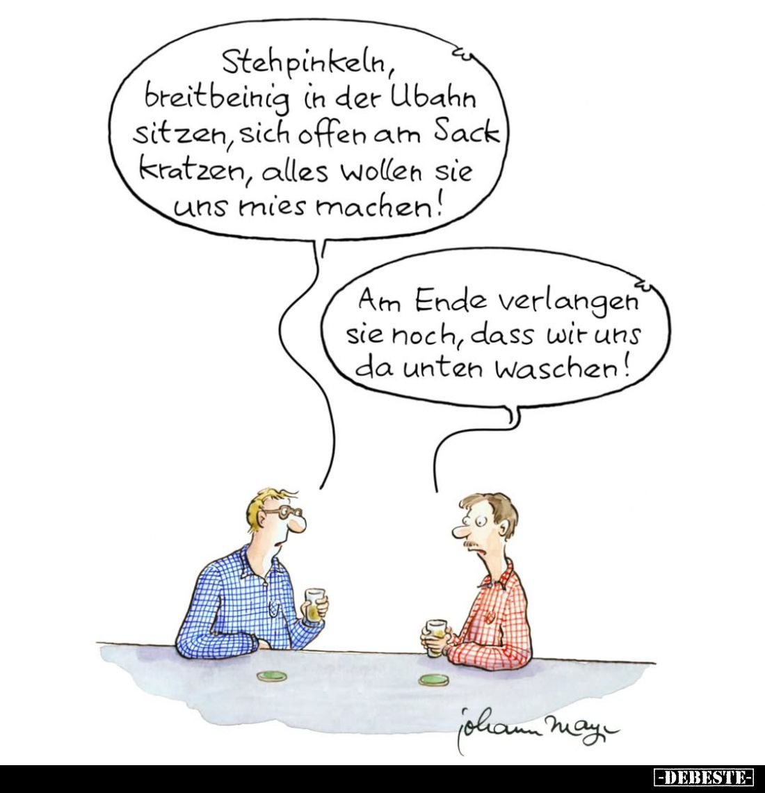 Stehpinkeln, breitbeinig in der Ubahn sitzen, sich offen am.. - Lustige Bilder | DEBESTE.de