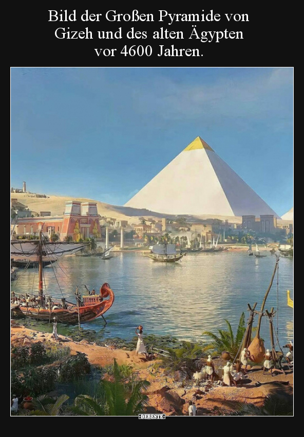 Bild der Großen Pyramide von Gizeh und des alten Ägypten..