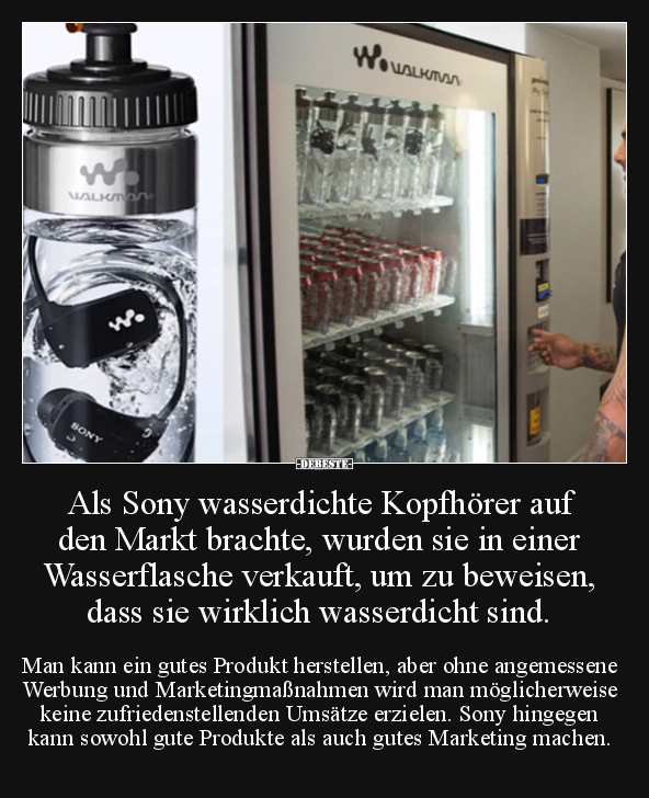 Als Sony wasserdichte Kopfhörer auf den Markt brachte.. - Lustige Bilder | DEBESTE.de