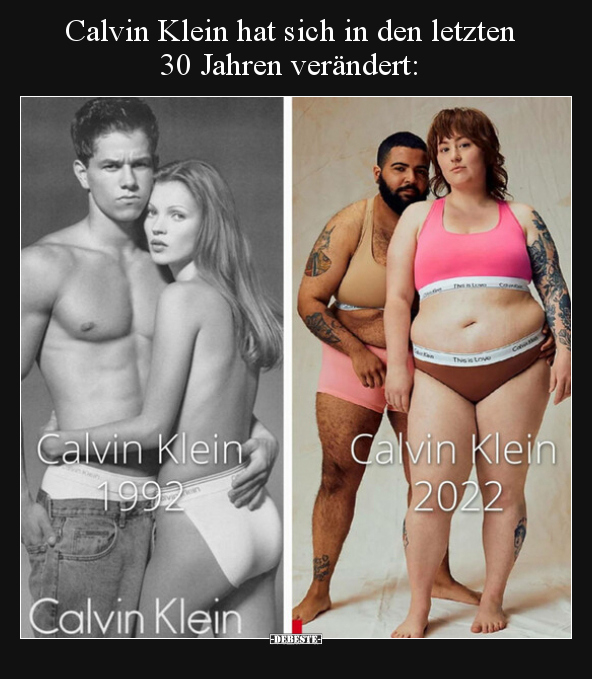 Calvin Klein hat sich in den letzten 30 Jahren.. - Lustige Bilder | DEBESTE.de