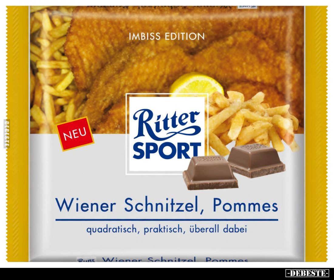 Ritter SPORT Wiener Schnitzel, Pommes.. - Lustige Bilder | DEBESTE.de