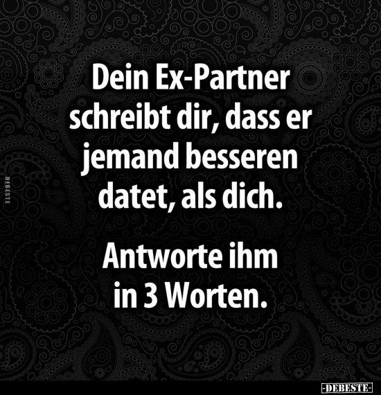 Dein Ex-Partner schreibt dir, dass er jemand besseren.. - Lustige Bilder | DEBESTE.de