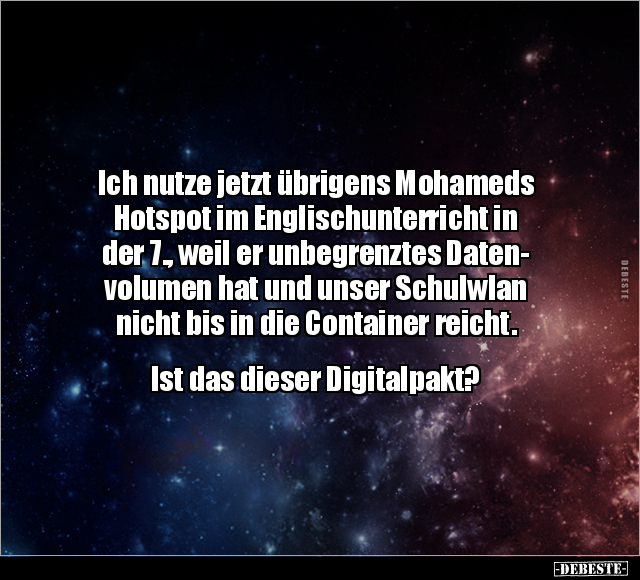 Ich nutze jetzt übrigens Mohameds Hotspot.. - Lustige Bilder | DEBESTE.de