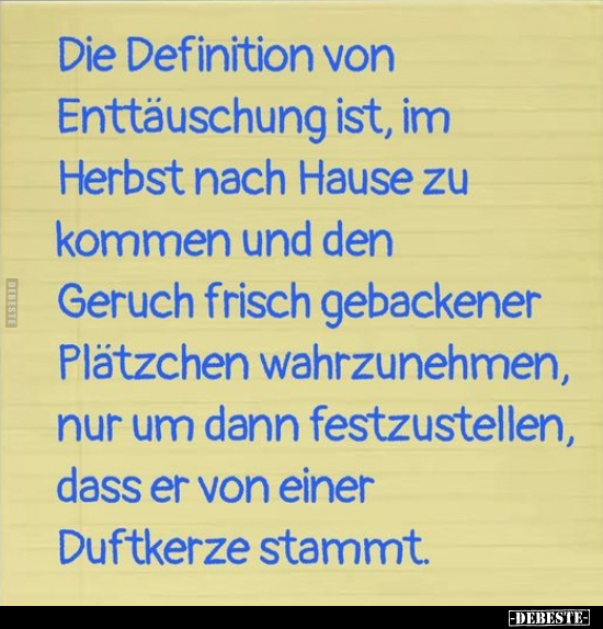 Die Definition von Enttäuschung ist, im Herbst nach Hause.. - Lustige Bilder | DEBESTE.de