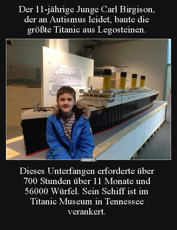 Der 11-jährige Junge Carl Birgison, der an Autismus.. - Lustige Bilder | DEBESTE.de