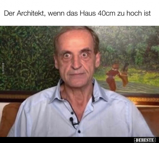 Der Architekt, wenn das Haus 40cm zu hoch ist.. - Lustige Bilder | DEBESTE.de