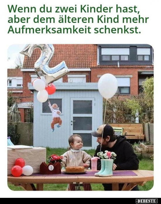 Wenn du zwei Kinder hast, aber dem älteren Kind mehr.. - Lustige Bilder | DEBESTE.de