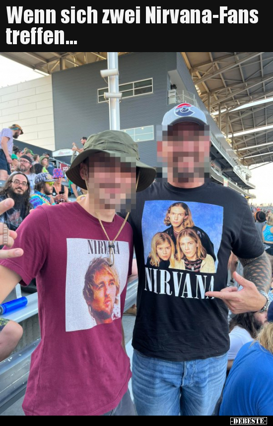 Wenn sich zwei Nirvana-Fans treffen... - Lustige Bilder | DEBESTE.de