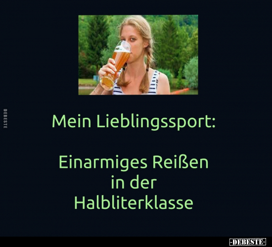 Mein Lieblingssport: Einarmiges Reißen in der Halbliterklasse.