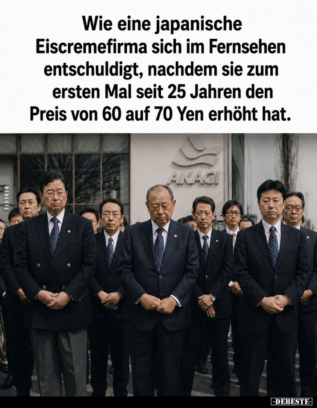 Wie eine japanische Eiscremefirma sich im Fernsehen entschuldigt, nachdem sie zum ersten Mal seit 25 Jahren den Preis von 60 ...
