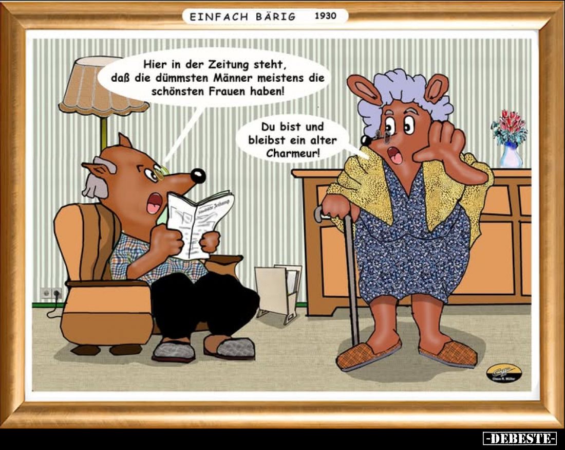 Hier in der Zeitung steht, daß die dümmsten Männer meistens.. - Lustige Bilder | DEBESTE.de