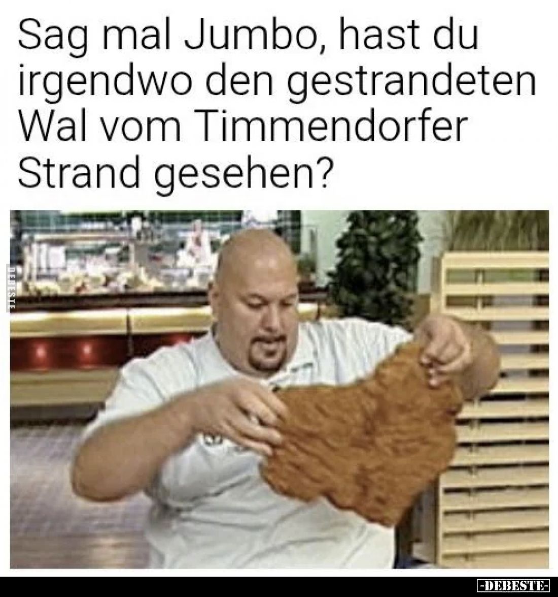Sag mal Jumbo, hast du irgendwo den gestrandeten Wal vom.. - Lustige Bilder | DEBESTE.de