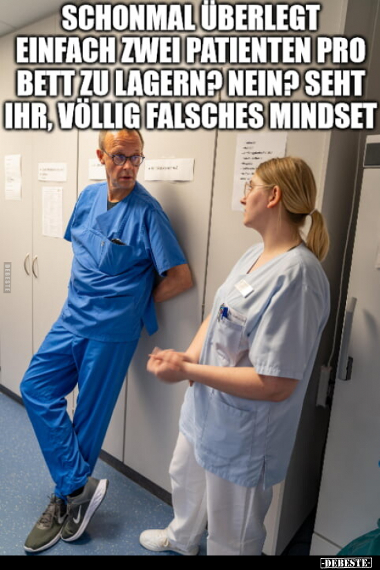 Schonmal überlegt einfach zwei Patienten pro Bett.. - Lustige Bilder | DEBESTE.de