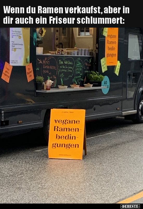 Wenn du Ramen verkaufst, aber in dir auch ein Friseur.. - Lustige Bilder | DEBESTE.de