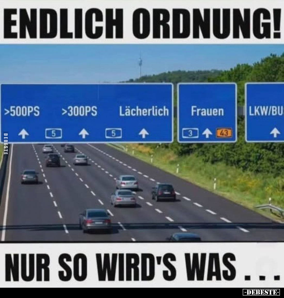 Endlich Ordnung!
Nur so wird's was...
