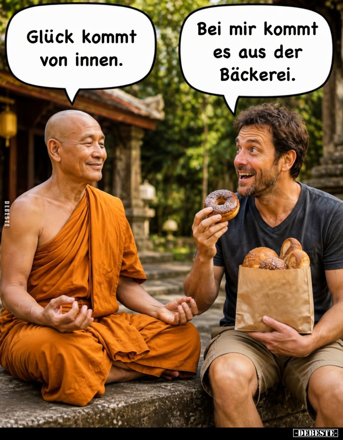 Glück kommt von innen.
Bei mir kommt es aus der Bäckerei.