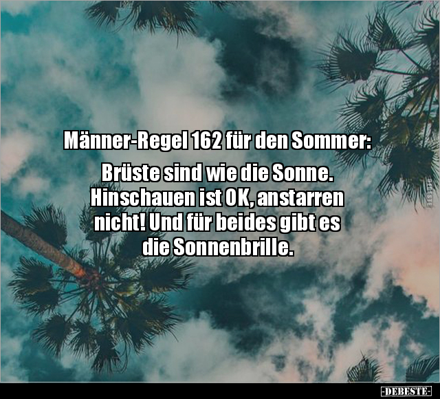 Männer-Regel 162 für den Sommer.. - Lustige Bilder | DEBESTE.de