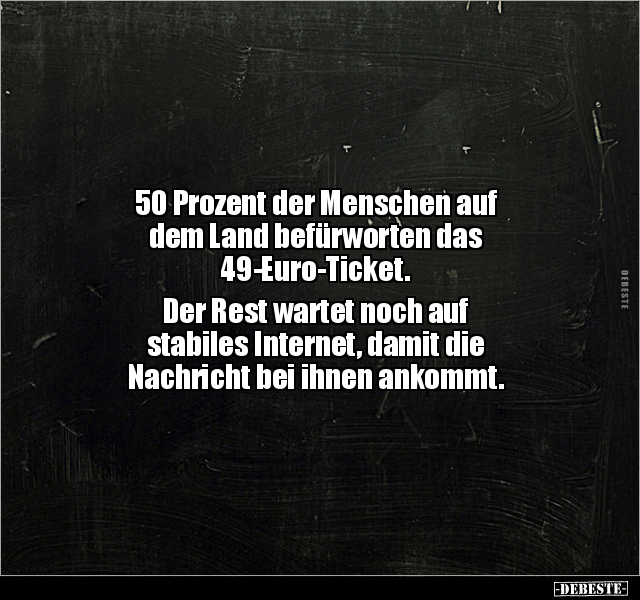 50 Prozent der Menschen auf dem Land befürworten das.. - Lustige Bilder | DEBESTE.de