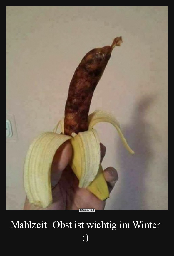 Mahlzeit! Obst ist wichtig im Winter ;)