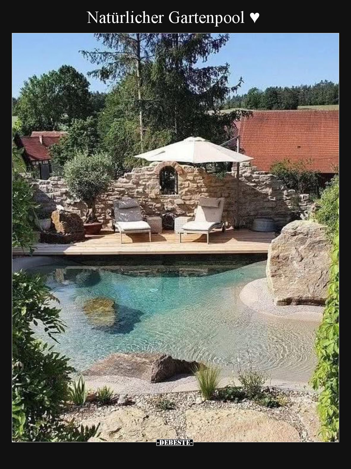 Natürlicher Gartenpool ♥