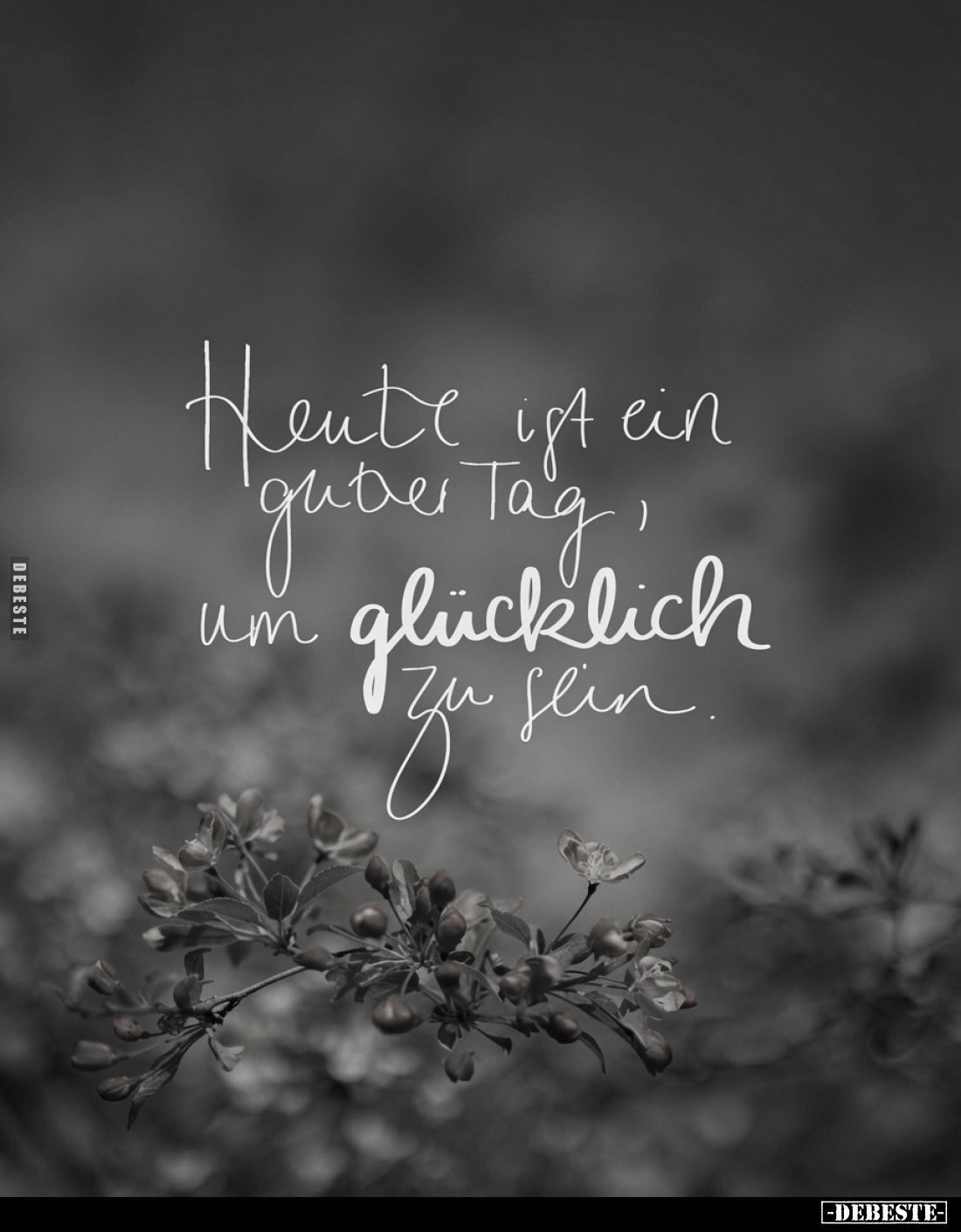 Heute ist ein guter Tag, um glücklich zu sein.