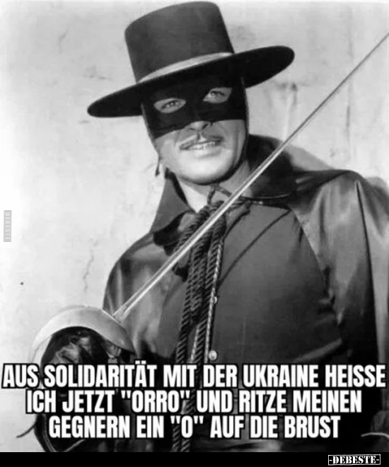 Aus Solidatität mit der Ukraine heisse ich jetzt "Orro" und.. - Lustige Bilder | DEBESTE.de