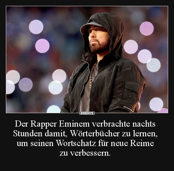 Der Rapper Eminem verbrachte nachts Stunden.. - Lustige Bilder | DEBESTE.de