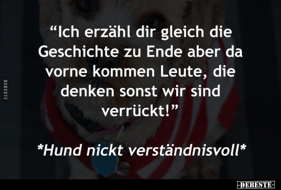 "Ich erzähl dir gleich die Geschichte zu Ende aber.." - Lustige Bilder | DEBESTE.de