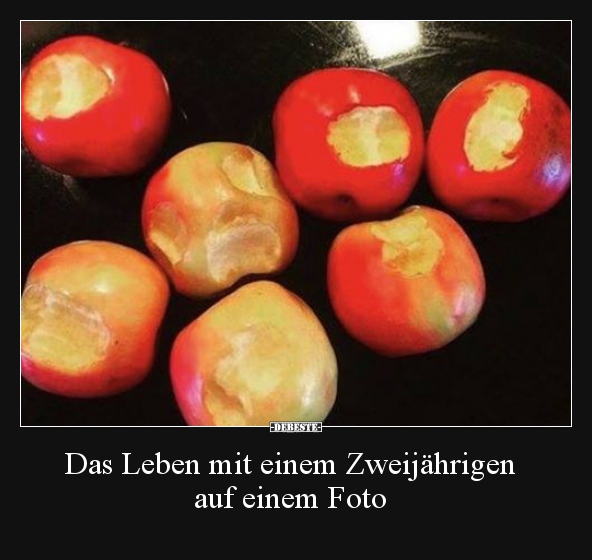 Das Leben mit einem Zweijährigen auf einem Foto..