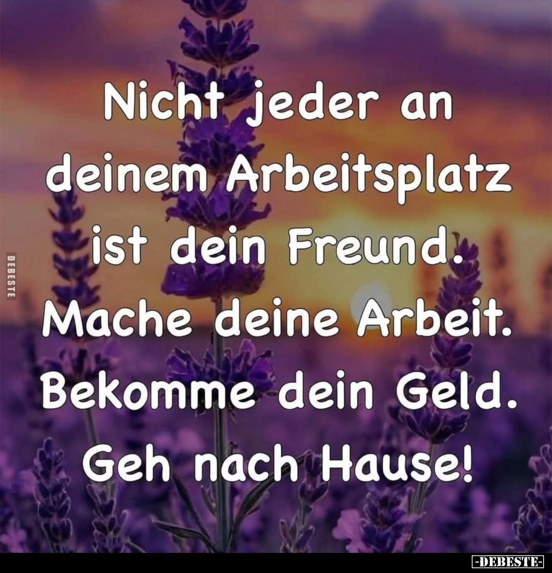 Nicht jeder an deinem Arbeitsplatz ist dein Freund. Mache deine Arbeit. Bekomme dein Geld. 
Geh nach Hause!