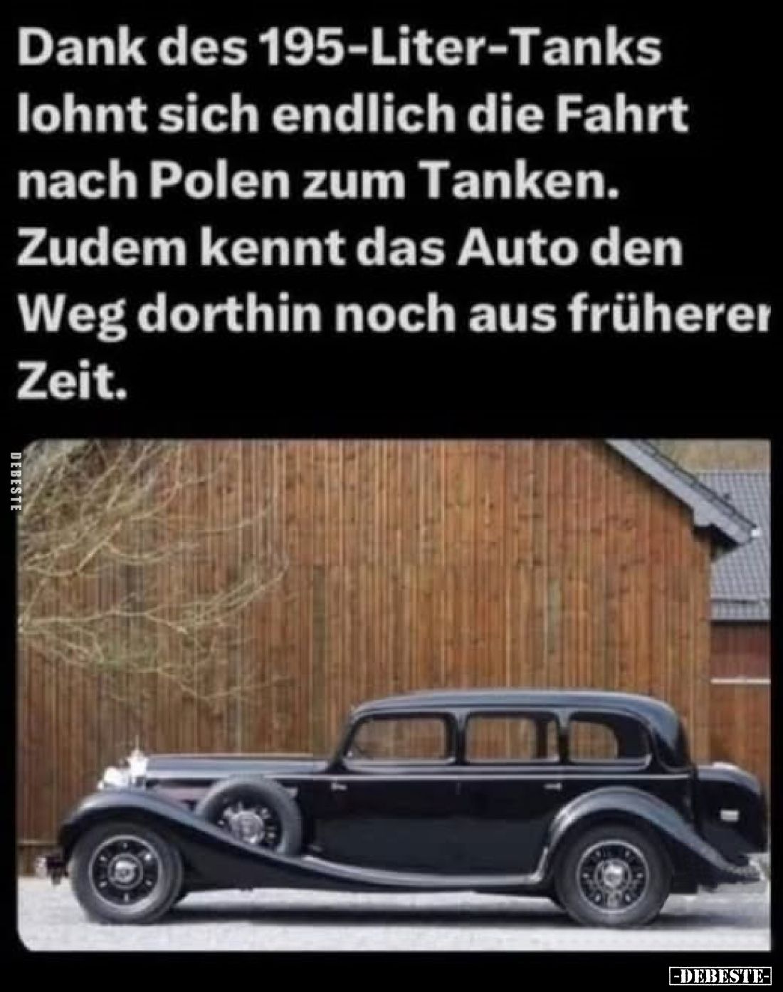 Dank des 195-Liter-Tanks lohnt sich endlich die Fahrt nach Polen zum Tanken. Zudem kennt das Auto den Weg dorthin noch aus fr...