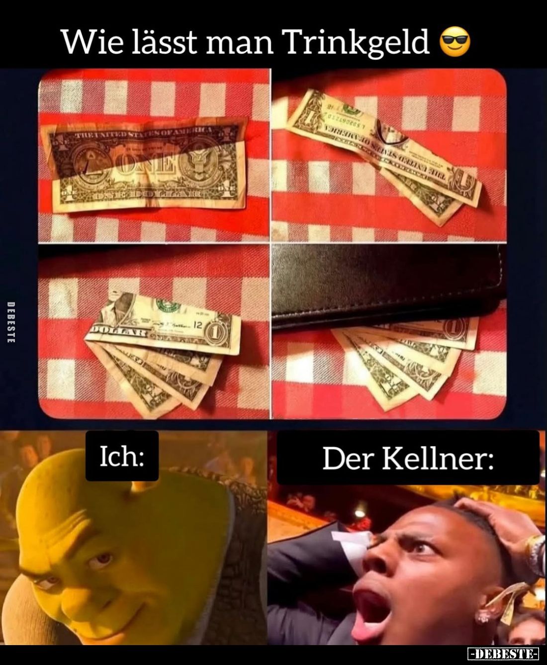 Wie lässt man Trinkgeld.