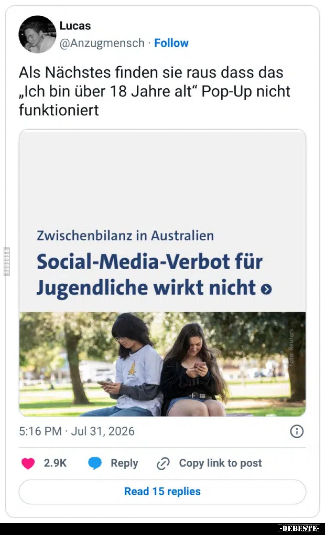 Als Nächstes finden sie raus dass das "Ich bin über 18.." - Lustige Bilder | DEBESTE.de