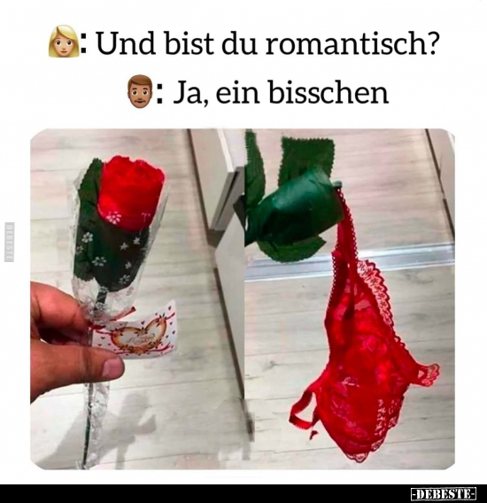 Und bist du romantisch? Ja, ein bisschen.. - Lustige Bilder | DEBESTE.de