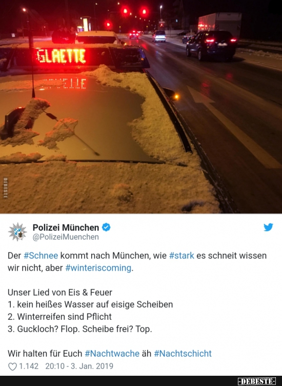 Der Schnee kommt nach München, wie stark es schneit wissen wir nicht, aber... - Lustige Bilder | DEBESTE.de