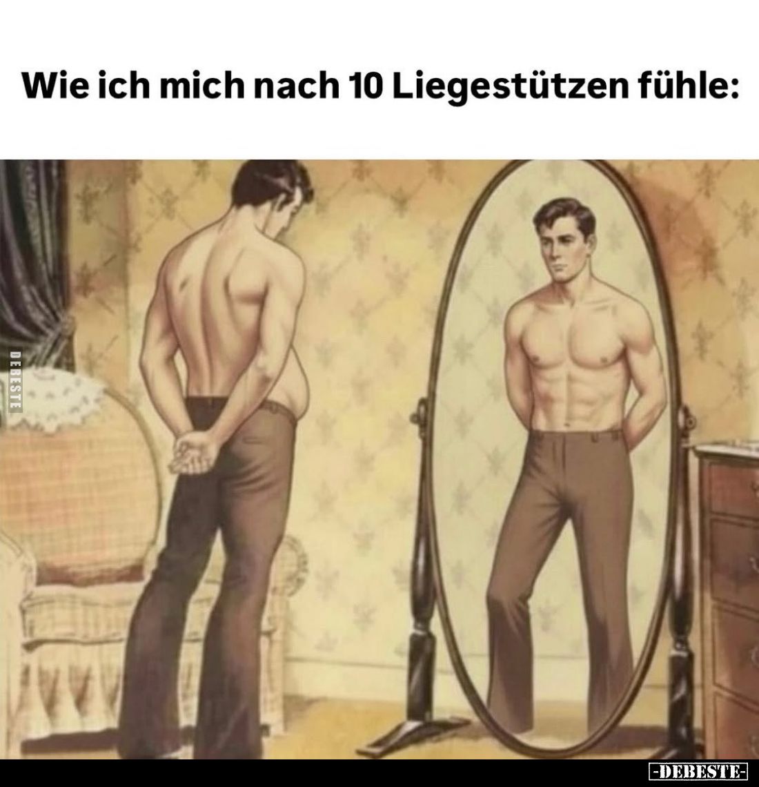Wie ich mich nach 10 Liegestützen fühle: