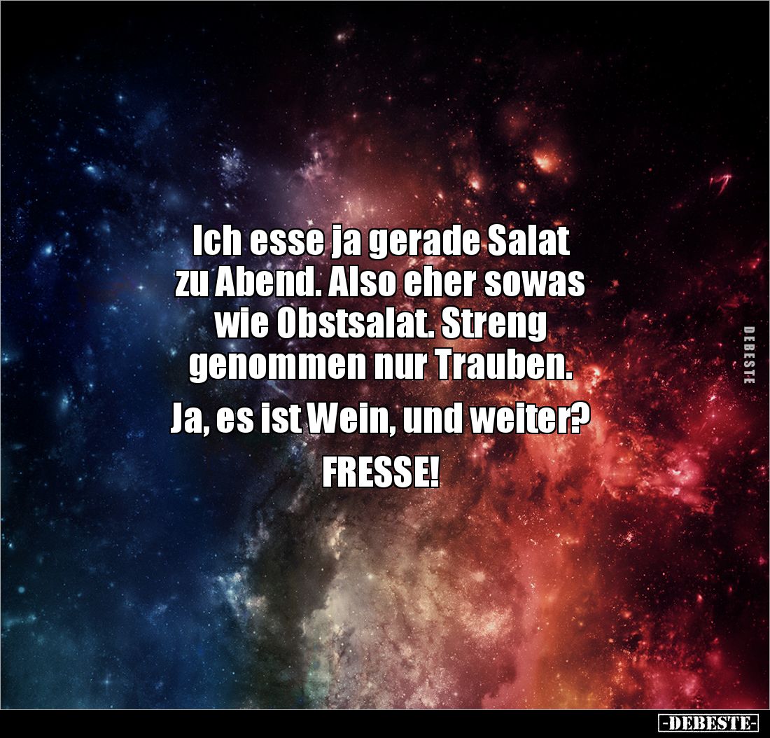 Ich esse ja gerade Salat zu Abend.. - Lustige Bilder | DEBESTE.de