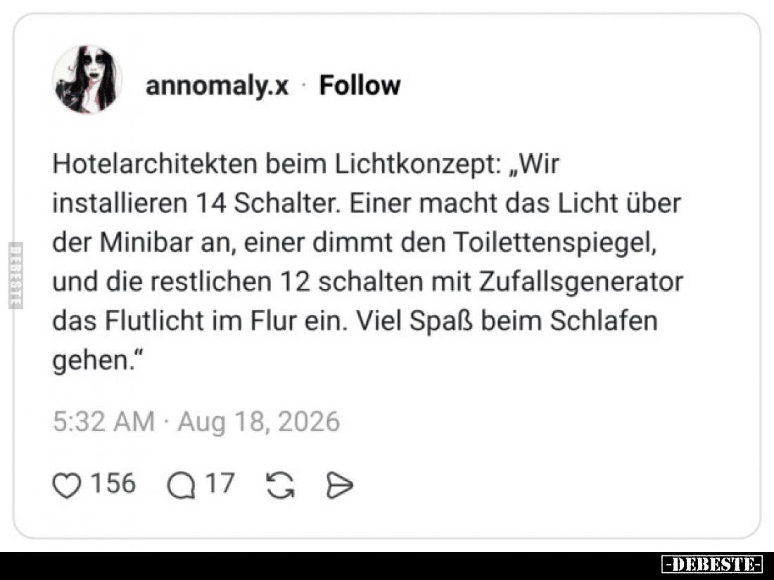 Hotelarchitekten beim Lichtkonzept: "Wir installieren 14.." - Lustige Bilder | DEBESTE.de