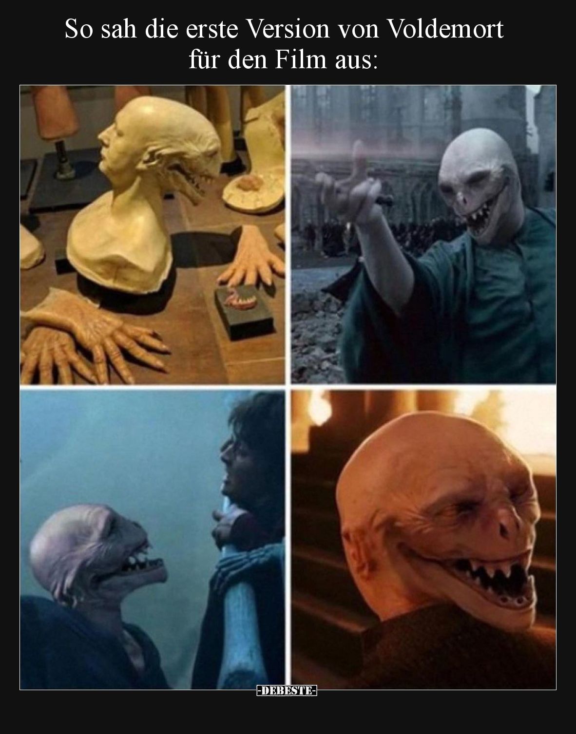 So sah die erste Version von Voldemort für den Film aus: