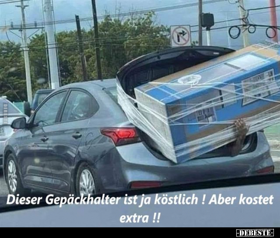 Dieser Gepäckhalter ist ja köstlich! Aber kostet extra!!.. - Lustige Bilder | DEBESTE.de