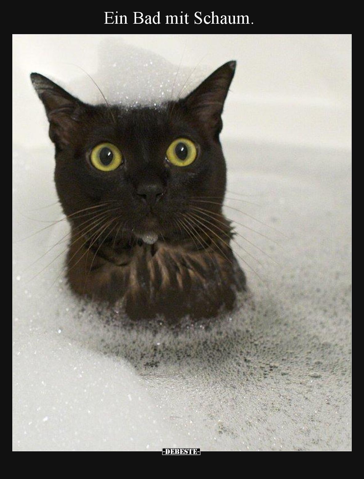 Ein Bad mit Schaum