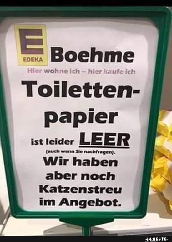 Toilettenpapier ist leider LEER.. - Lustige Bilder | DEBESTE.de