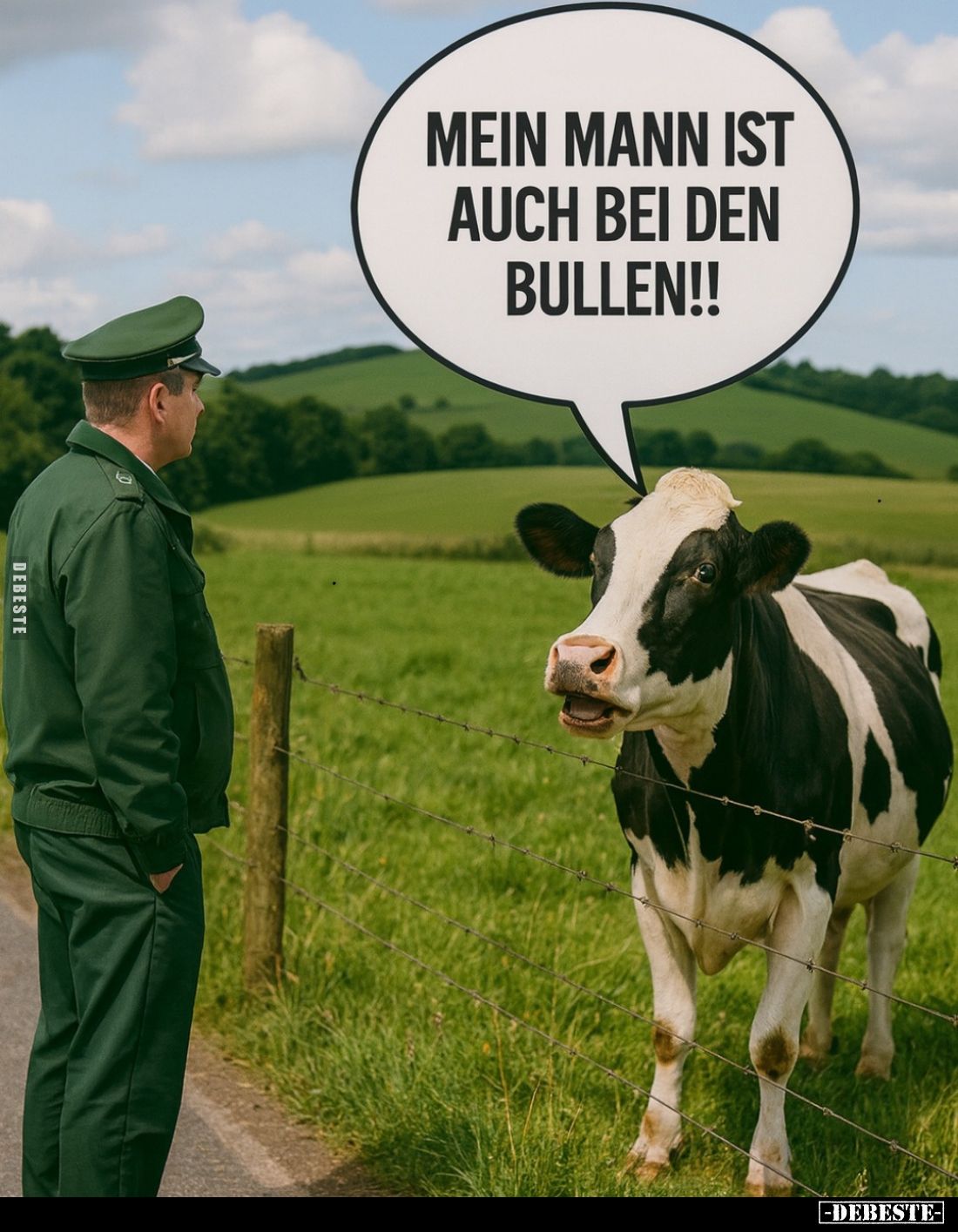 Mein Mann ist auch bei den Bullen!!